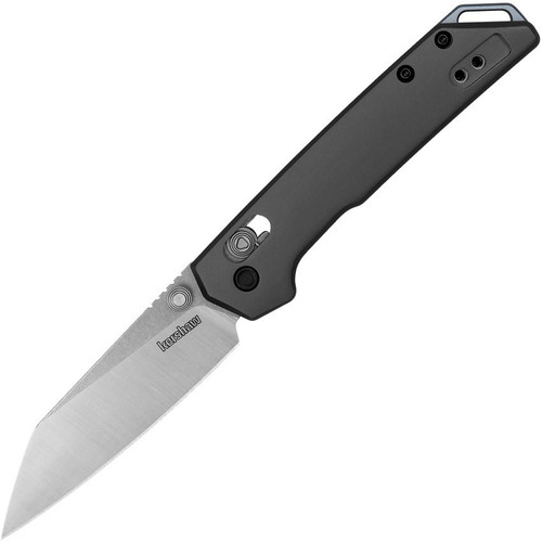 Kershaw Mini Iridium Duralock Folding Knife - 3" D2 Two-Tone Reverse Tanto Blade, Gray Aluminum Handles, Reversible Clip